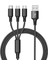 USB Kablosu iPhone 12 11 Xs x 8 7 6 Şarj Şarj Cihazı 3 In 1 Mikro USB Kablosu USB Tip C Cep Telefonu Kabloları Samsung S9 (Yurt Dışından) 4