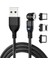 540 Derece Döndür Manyetik Kablo 3A Hızlı Şarj Mıknatıs Şarj Cihazı Mikro USB C Tipi Kablo Cep Telefonu Teli iPhone Xiaomi Için (Yurt Dışından) 1