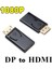 Hdtv Pc Için Dp Erkek - HDMI Dişi Düz Adaptör Konnektör Dönüştürücü (Yurt Dışından) 4