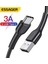 Essager USB C Tipi Kablo Samsung S20 S10 Xiaomi Mi 10 Pro Type-C Usb-C 3A Hızlı Şarj Şarj Cihazı Typec Usbc Veri Kablosu Kablosu (Yurt Dışından) 1