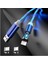 Manyetik Glow LED Aydınlatma Hızlı Şarj USB Kablosu Xiaomi Redmi Için 8 8A 7A 6A 5 Artı 4A 4x 5A Not 7 8 Pro 8t iPhone Samsung (Yurt Dışından) 1