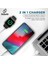 Hızlı Akıllı 2 In 1 Şarj Kablosu Manyetik Kablosuz Qı Şarj Kablosu Tüm IPhone ve Ipad'ler Için Dayanıklı Şarj Kablosu (Yurt Dışından) 2