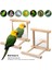 Ahşap Levrek ile Kuş Ayna Etkileşimli Asma Oyuncak Oyunu Papağan Muhabbet Kuşu Parakeet Cocker Conure Finch Muhabbet Kuşu Malzemeleri (Yurt Dışından) 2