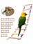 41CM Tarzı Kuş Kafesleri Net Kuş Oyuncak Evcil Papağanlar Merdivenler Tırmanma Oyuncak Doğal Ahşap ile Asılı Toplar Papağan Oyuncakları Parakeets Için Cockatiels (Yurt Dışından) 3