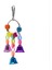 4X4X17CM Tarzı Renkli Boncuk Bells Papağanlar Oyuncaklar Kuş Aksesuarları Pet Oyuncak Salıncak Standı Budgie Parakeet Kafesi Pet Kuş Papağan Chew Salıncak Oyuncaklar (Yurt Dışından) 3