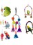 4X4X17CM Tarzı Renkli Boncuk Bells Papağanlar Oyuncaklar Kuş Aksesuarları Pet Oyuncak Salıncak Standı Budgie Parakeet Kafesi Pet Kuş Papağan Chew Salıncak Oyuncaklar (Yurt Dışından) 4