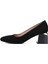 Kadın Deri Siyah Süet Topuklu Ayakkabı 923 762-1 Bn Ayk SK23/24 Sıyah Suet 2