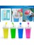 Mavi Stil Dıy Ev Yapımı Buz Kalıbı Hızlı Dondurulmuş Smoothies Bardakları Slushy Dondurma Makinesi Milkshake Soğutma Bardağı Silikon Squeeze Slushy Bardak (Yurt Dışından) 4