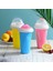 Mavi Stil Dıy Ev Yapımı Buz Kalıbı Hızlı Dondurulmuş Smoothies Bardakları Slushy Dondurma Makinesi Milkshake Soğutma Bardağı Silikon Squeeze Slushy Bardak (Yurt Dışından) 5