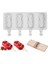 4-Boşluk Küçük Stil 4-Cavity Pişirme Mini Silikon Dondurma Kalıpları Popsicle Kalıpları Kek Çikolatalı Cakesicle Kalıp Dıy Ice Pops Oval Için (Yurt Dışından) 2