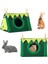 C Stili 37X25X21CM Tavşan Yuvası Hamster Köşe Ev Çadır Sincap Küçük Tavşan Kobay Hideout Nest Pet Köşe Kafes Aksesuarı (Yurt Dışından) 2