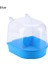 Mavi Stil Kuş Küvet Plastik Su Banyosu Duş Kutusu Küvet Papağan Parakeet Lovebird Kuş Pet Kafes Asılı Kase Parakeet Birdbath (Yurt Dışından) 1
