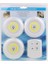 LED Işık Kablosuz Uzaktan Kumandalı Dolap Içi LED Ampul Seti 3lü Set Gece Lambası 2