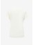 Kırık Beyaz Kadın Bisiklet Yaka T-Shirt D4SL-TST3053 2