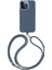 iPhone 15 Pro Uyumlu Kılıf Magsafe Şarj Özellikli Soft Arka Yüzey Askı Ipli Coehl Muse Kapak Mavi 1