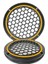 16X16 cm Neon LED Işıklı Midrange Hoparlör Kapağı Yuvarlak Çiftli (2 Adet) Sarı Renk 1