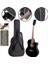 XC-200BK Kesik Kasa Siyah Akustik Gitar 4/4 Yetişkin Üst Segment (Gigbag Çanta Tuner Capo Askı Pena) 3