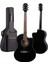 XC-200BK Kesik Kasa Siyah Akustik Gitar 4/4 Yetişkin Üst Segment (Gigbag Çanta Tuner Capo Askı Pena) 4