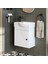 Ayaksız Tek Kapaklı Sol Lavabolu 46 cm Banyo Alt Dolabı 5