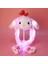 Işıklı Kulakları Hareket Eden Tavşan Pelüş Şapka Bere Bunny Pembe 4
