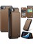 iPhone6/6s/7/8/se (2020)/SE (2022) Kılıf Kartı Tutucu Telefon Kickstand Cover-Brown (Yurt Dışından) 1