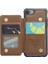 iPhone6/6s/7/8/se (2020)/SE (2022) Kılıf Kartı Tutucu Telefon Kickstand Cover-Brown (Yurt Dışından) 2