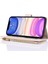 iPhone11 Kart Yuvaları Için Cep Telefonu Kasası Pu Deri Kapak Fermuarlı Cep-Beyaz ile (Yurt Dışından) 5