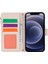 iPhone12 Mini 5.4 Inç Telefon Kapağı Manyetik Toka Pu Deri Cüzdan Kabuk-Beyaz (Yurt Dışından) 3