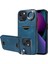 iPhone13 Kart Pu Pu Pu Pu Tpu Anti-Drop Kickstand Telefon Geri Kapak-Mavi (Yurt Dışından) 2