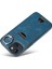 iPhone13 Kart Pu Pu Pu Pu Tpu Anti-Drop Kickstand Telefon Geri Kapak-Mavi (Yurt Dışından) 3