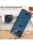 iPhone13 Kart Pu Pu Pu Pu Tpu Anti-Drop Kickstand Telefon Geri Kapak-Mavi (Yurt Dışından) 5