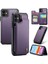 Rfıd Engelleme Kart Yuvaları iPhone11 Kickstand Pu Deri Kaplamalı Tpu Telefon Kapak Morası (Yurt Dışından) 1