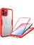 iPhone15 Pro Max Şeffaf Telefon Kılıfı Akrilik+Tpu Pet Ekran Koruyucu-Kırmızı ile Tam Koruma Kapağı (Yurt Dışından) 1