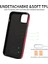 iPhone14 Kart Tutucu Yüzüğü Kickstand Anti-Damla Kapağı Pu Deri Kaplı Tpu Telefon Kasa-Kırmızısı (Yurt Dışından) 5