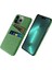 iPhone15 Pro Max Hard Pc+Kumaş Anti-Cratch Telefon Kapak Yeşili Için Çift Kart Sahibi Telefon Kılıfı (Yurt Dışından) 1