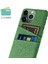 iPhone15 Pro Max Hard Pc+Kumaş Anti-Cratch Telefon Kapak Yeşili Için Çift Kart Sahibi Telefon Kılıfı (Yurt Dışından) 2