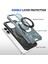 Apple iPhone12 Pro Max Için 6.7 Inçlik Kasa Manyetik Anti-Düşme Tpu+Pc Kickstand Koruyucu Arka Kabuk-Yeşil (Yurt Dışından) 5