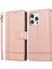 Apple iPhone12 Pro Max Cep Telefon Kılıfı Pu Deri Stand Kapağı Ayna Rose Altın (Yurt Dışından) 1