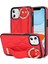 Apple iPhone11 Case Wristband Kickstand Wave Desen Anti Drop Pu+Tpu Telefon Kapak-Kırmızı (Yurt Dışından) 1