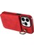 Apple iPhone14 Pro Case Kartı Tutucu Pu Deri+Tpu Şok Geçirmez Telefon Kapak-Kırmızı (Yurt Dışından) 4
