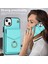 Apple iPhone13 Mini 5.4 Inç Kasa Akordeon Stili Pu+Tpu Rfıd Engelleme Kickstand Telefon Kapağı Kayış Nane Yeşil (Yurt Dışından) 4