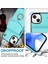 Apple iPhone13 Mini 5.4 Inç Kasa Akordeon Stili Pu+Tpu Rfıd Engelleme Kickstand Telefon Kapağı Kayış Nane Yeşil (Yurt Dışından) 5