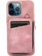 Apple iPhone12 Pro Max Cep Telefon Kılıfı Strap Pu Deri+Tpu Kickstand Kapak Pembe (Yurt Dışından) 5