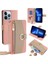Apple iPhone13 Pro Deri Derecesi Için Cüzdan Stand-Pink ile Crossbody Telefon Kapağı (Yurt Dışından) 1