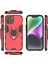 Apple iPhone15 Yüzük Tutucu Kickstand Sırt Örtüsü Tpu+Pc Şok Geçirmez Telefon Kasası-Kırmızı (Yurt Dışından) 5