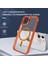 Apple iPhone11 Manyetik Telefon Kılıfı Kamera Kickstand Clear Cover-Orange Için Ysm (Yurt Dışından) 5
