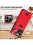 Apple iPhone13 Pro Case Pu Pu Tpu Kart Yuvası Kickstand-Red ile Çizgiye Döküm Anti Telefon Kapağı (Yurt Dışından) 5