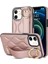 Apple iPhone12 Mini Case Wave Desen Pu+Tpu Kickstand Telefon Kapak Golü Altın (Yurt Dışından) 1