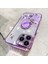 Apple iPhone13 Pro 6.1 Inç Halka Kickstand Çiçek Deseni Glitter Geri Kapak Morası (Yurt Dışından) 3