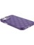 Apple iPhone14 Case 3D Rhombus Grid Elektraplama Şok Geçirmez Telefon Koruyucu-Mor (Yurt Dışından) 5